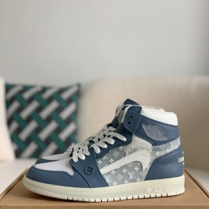 「#1582」Louis Vuitton x Nike Air Jorda 1 High AJ1 Sneakers