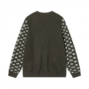 「#1588」SS23 new autumn product LOUIS VUITTON Monogram jacquard V-neck single-breasted long-sleeved knitted