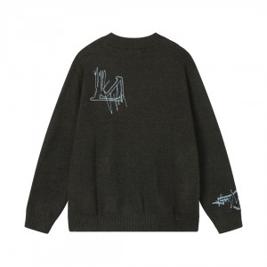 「#1587」SS23 new autumn Louis Vuitton solid color embroidered long-sleeved knitted cardigan