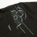 「#1587」SS23 new autumn Louis Vuitton solid color embroidered long-sleeved knitted cardigan