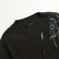 「#1587」SS23 new autumn Louis Vuitton solid color embroidered long-sleeved knitted cardigan