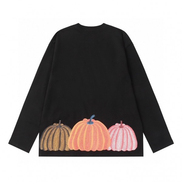 LV pumpkin print round neck long sleeve T-shirt 6602 new style