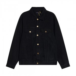 「#1599」Louis Vuitton "LV Back Duck Flying" printed denim jacket