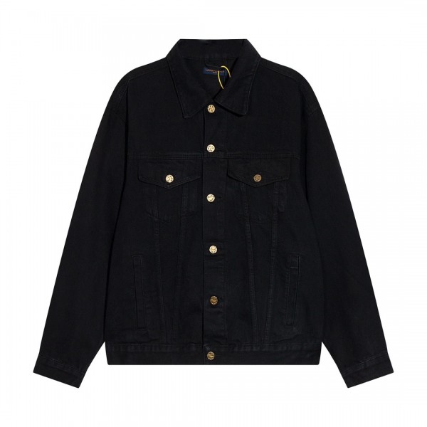 「#1599」Louis Vuitton "LV Back Duck Flying" printed denim jacket
