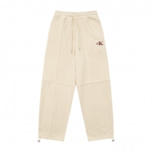 「#1605」Calvin Klein embroidered logo two piece cream sweatpants