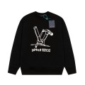 「#1614」Louis Vuitton 23ss hammer pattern embroidered round neck sweatshirt