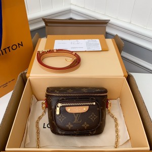 「#1623」Louis Vuitton's new MINI BUMBAG vintage handbag for the season M82335 is of top quality