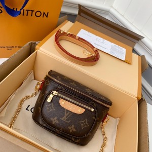 「#1623」Louis Vuitton's new MINI BUMBAG vintage handbag for the season M82335 is of top quality