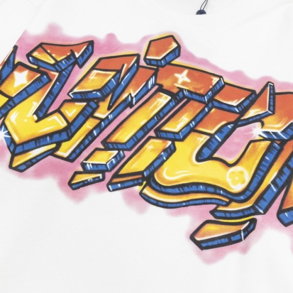 Louis Vuitton Flame Graffiti Letters Couple Sweatshirt