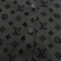 「#1625」Louis Vuitton jacquard all over print flocked shirt GS1021