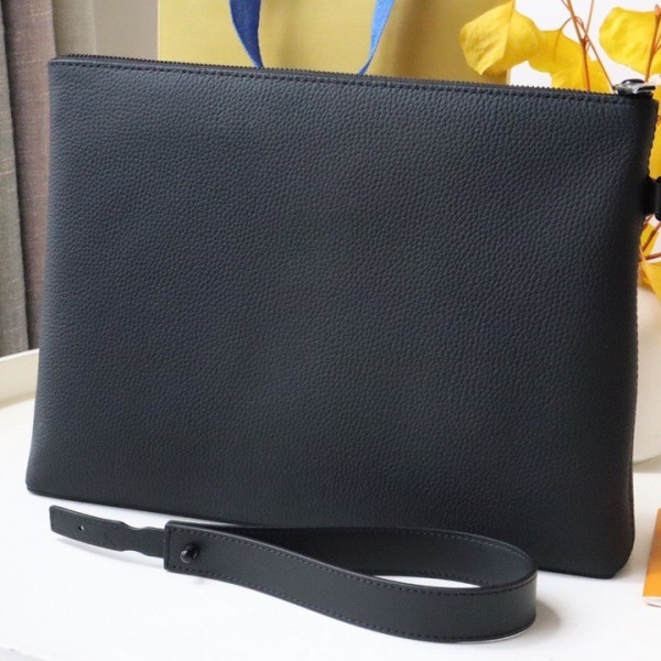 LOUIS VUITTON logo calfskin protective case clutch 30*22*5cm