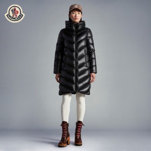 「#1689」Moncler long wide down jacket for women-black