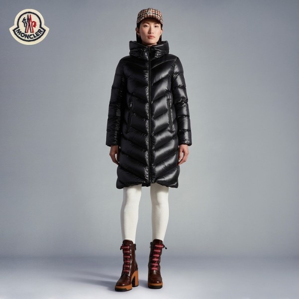 「#1689」Moncler long wide down jacket for women-black