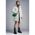 「#1691」Moncler long wide down jacket for women-White