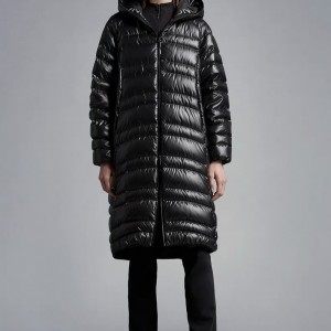 「#1692」Moncler Solid color hooded zippered down long sleeves for woman