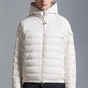 「#1696」Moncler Short  men's down jacket-white