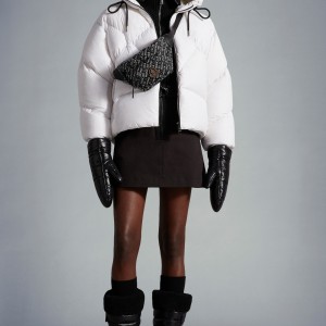 「#1720」Moncler Women's hooded lettered down jacket