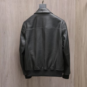 「#1731」Hermès Collector's style jacket in pebbled lambskin