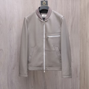 「#1732」Hermès Collector's style jacket in pebbled lambskin