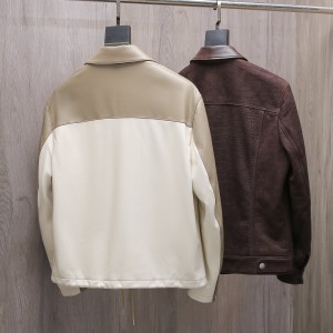 「#1734」Hermès Collector's style jacket in pebbled lambskin