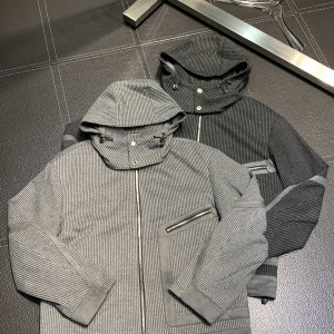 「#1754」Hermès hooded stand-collar knitted jacket