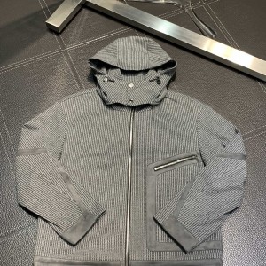 「#1754」Hermès hooded stand-collar knitted jacket