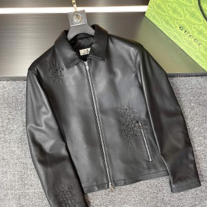 「#1764」Hermes 23rd Paris Fashion Show Leather Jacket
