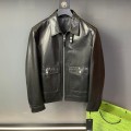 「#1774」Tom Ford Sheepskin lapel leather jacket