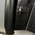 「#1774」Tom Ford Sheepskin lapel leather jacket