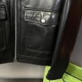 「#1774」Tom Ford Sheepskin lapel leather jacket
