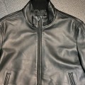 「#1778」Zegna Stand collar leather jacket