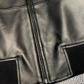 「#1778」Zegna Stand collar leather jacket