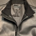「#1778」Zegna Stand collar leather jacket