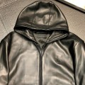 「#1779」Zegna hooded leather jacket