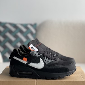 「#1787」Off-White x Nike Air Max 90 Black THE TEN Sneakers