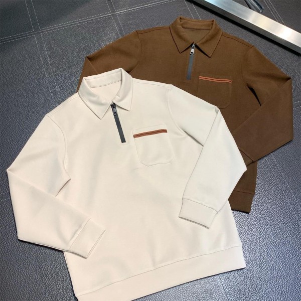 「#1790」Zegna lapel casual sweatshirt
