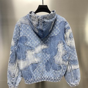 「#1804」Louis Vuitton casual hoodie denim jacket