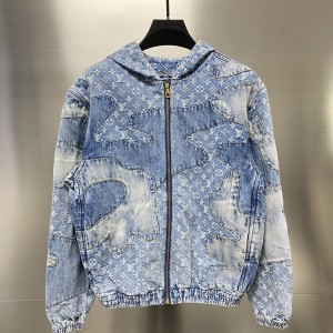 「#1804」Louis Vuitton casual hoodie denim jacket
