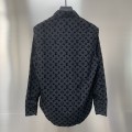 「#1806」Louis Vuitton Flocked jacquard all over printed long sleeve shirt