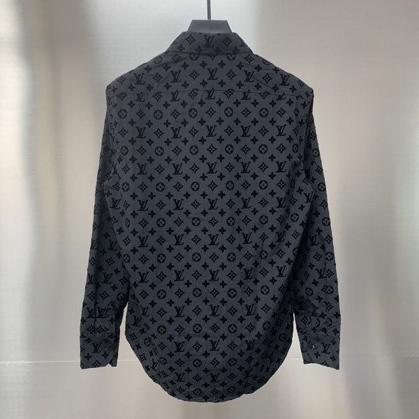 Louis Vuitton Flocked jacquard all over printed long sleeve shirt