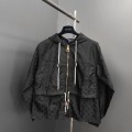 「#1813」Louis Vuitton Jacquard presbyopic fabric belted women's hoodie jacket