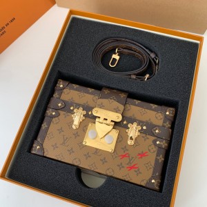 「#418」Louis Vuitton Petite Malle Brown monogram reverse M44154，Size：19*15*5cm