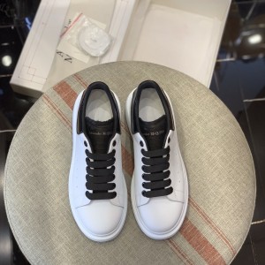 「#456」Alexander McQueen MQ Black snake-grain patternTail Sneakers