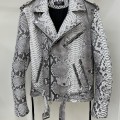 「#1857」Amiri Real python leather jacket