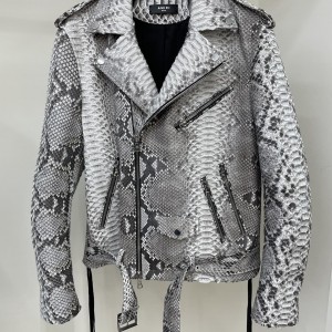 「#1857」Amiri Real python leather jacket