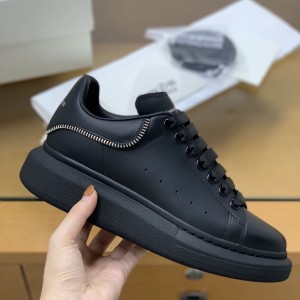 「#470」Alexander McQueen MQ All black zip Sneakers