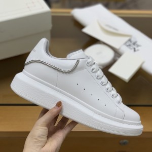 「#471」Alexander McQueen MQ All white zip Sneakers