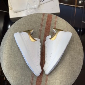 「#474」Alexander McQueen MQ Gold cowhide tail Sneakers
