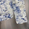 「#1872」Louis Vuitton Floral jacquard fringed denim jacket