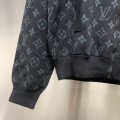 「#1873」Louis Vuitton graffiti jacquard knit zipped jacket